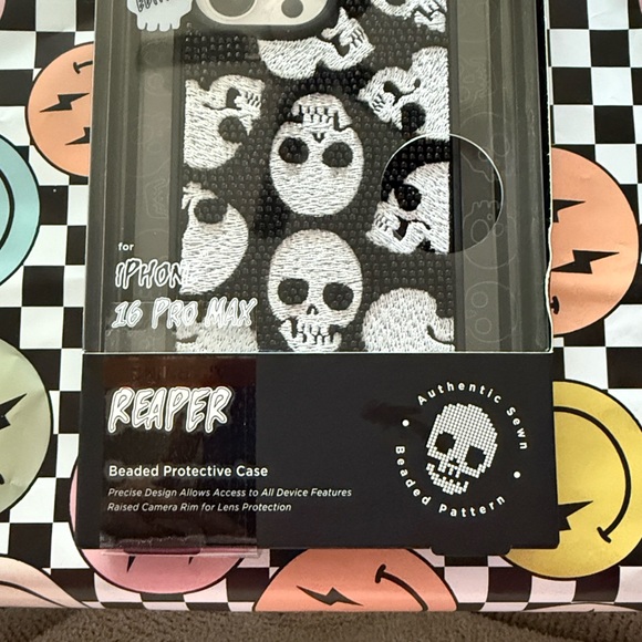Pink Sky Reaper Skull iPhone 16 Pro Max Case 💀 - Picture 3 of 4